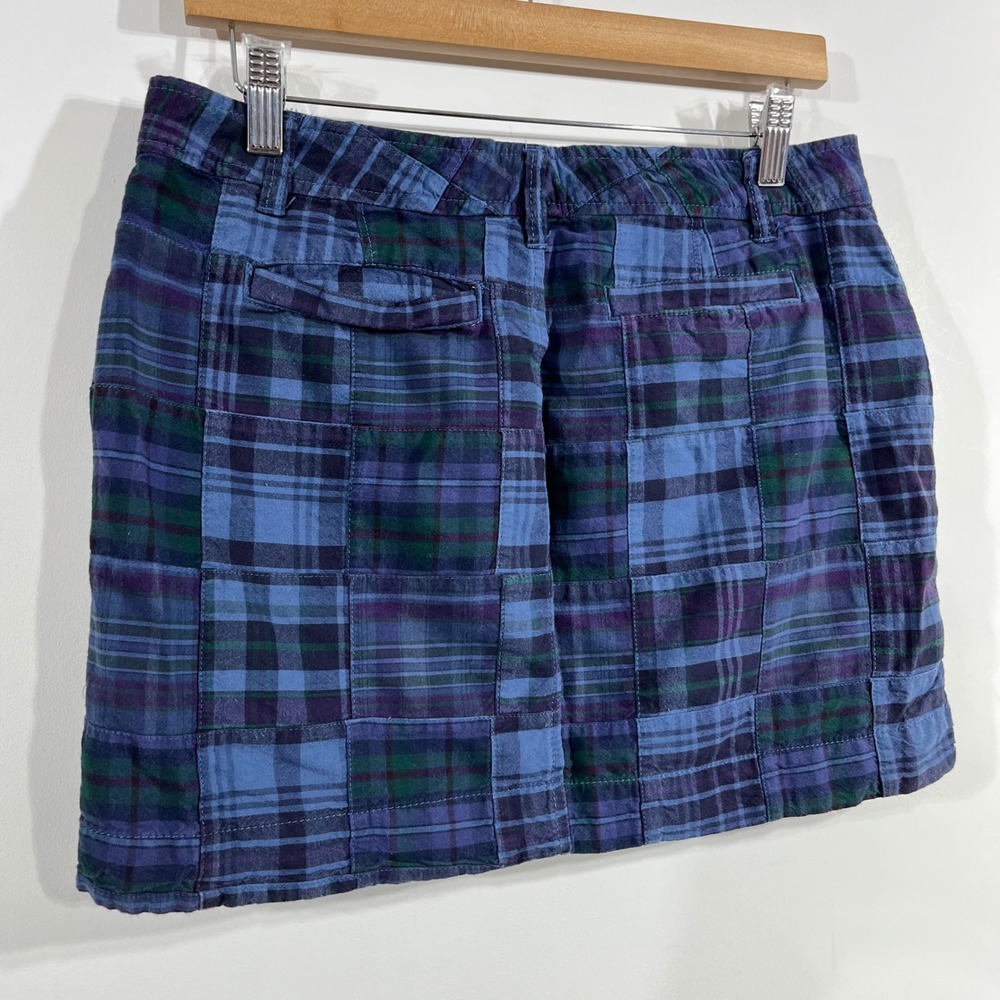 Old Navy Madras Patchwork Plaid Preppy Mini Skirt Womens Size 4 Cotton VTG 90s - Picture 5 of 9